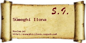 Sümeghi Ilona névjegykártya